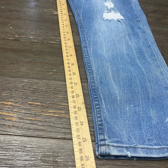 Women’s Hybrid & Company Distress Mid-rise Straight Leg Jeans Light Wash 9 - Picture 7 of 8